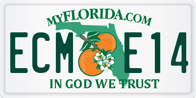 FL license plate ECME14