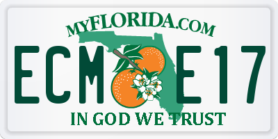 FL license plate ECME17