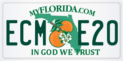 FL license plate ECME20