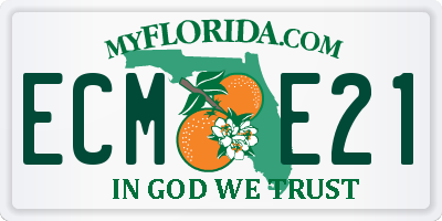 FL license plate ECME21