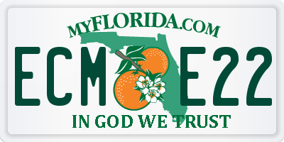 FL license plate ECME22