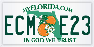 FL license plate ECME23