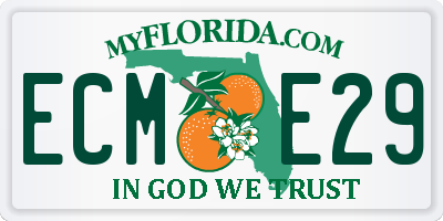 FL license plate ECME29