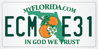 FL license plate ECME31