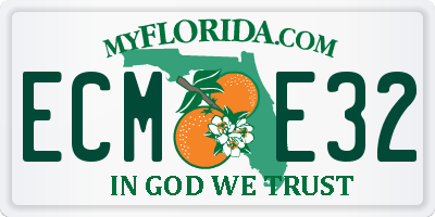 FL license plate ECME32