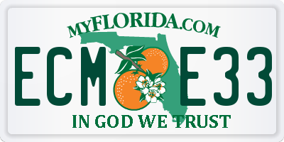 FL license plate ECME33