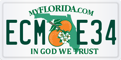FL license plate ECME34