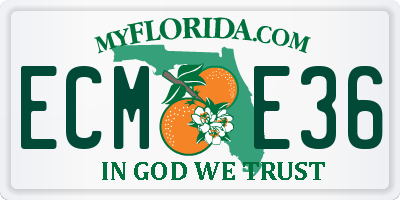 FL license plate ECME36