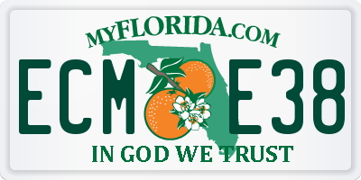 FL license plate ECME38