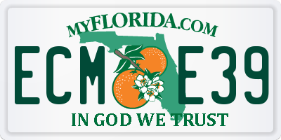 FL license plate ECME39