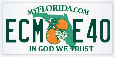 FL license plate ECME40
