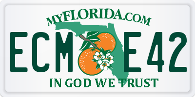 FL license plate ECME42