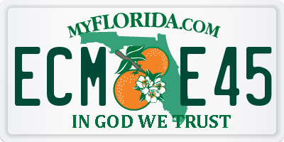 FL license plate ECME45