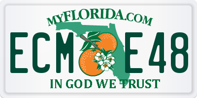 FL license plate ECME48