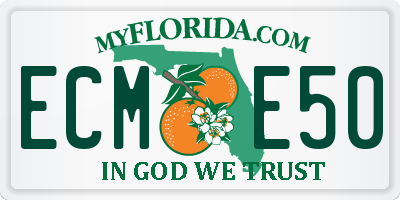 FL license plate ECME50