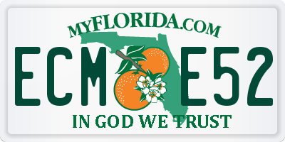 FL license plate ECME52