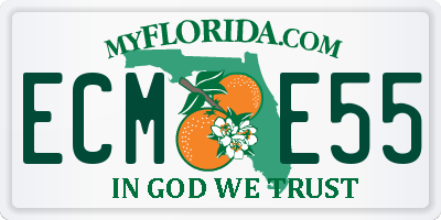 FL license plate ECME55