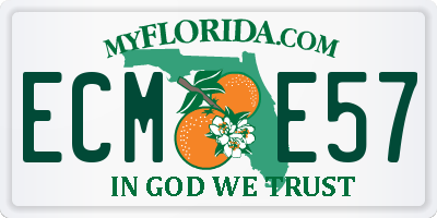 FL license plate ECME57