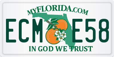FL license plate ECME58