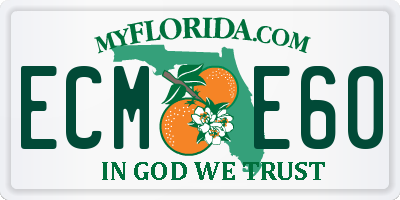 FL license plate ECME60