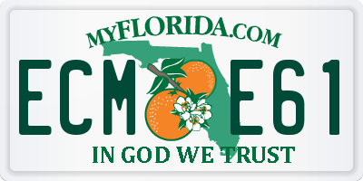 FL license plate ECME61