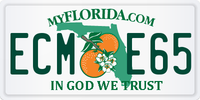 FL license plate ECME65