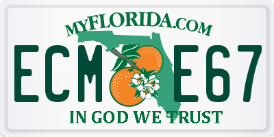 FL license plate ECME67