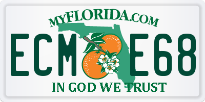FL license plate ECME68