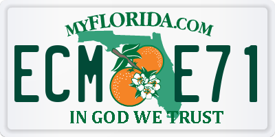 FL license plate ECME71