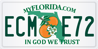 FL license plate ECME72