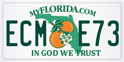 FL license plate ECME73