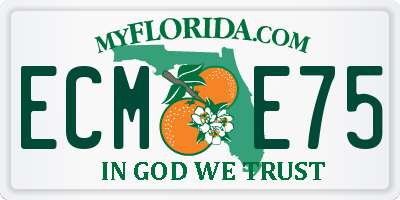 FL license plate ECME75