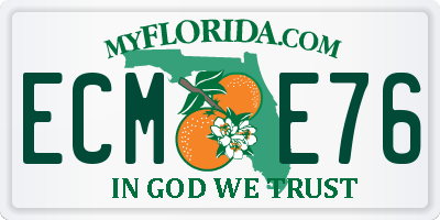 FL license plate ECME76