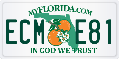 FL license plate ECME81