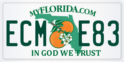 FL license plate ECME83