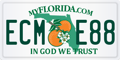 FL license plate ECME88