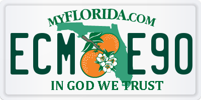 FL license plate ECME90