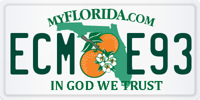 FL license plate ECME93