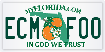 FL license plate ECMF00
