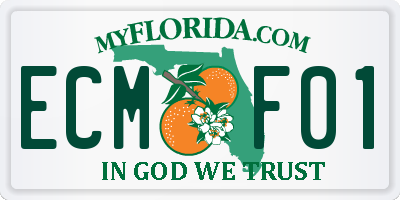 FL license plate ECMF01