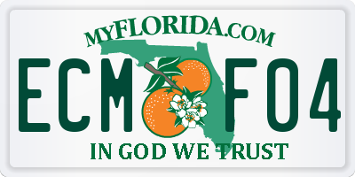 FL license plate ECMF04