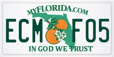 FL license plate ECMF05