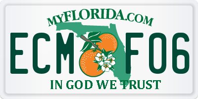 FL license plate ECMF06