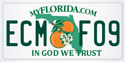 FL license plate ECMF09