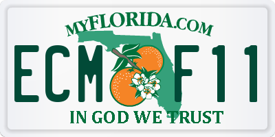 FL license plate ECMF11