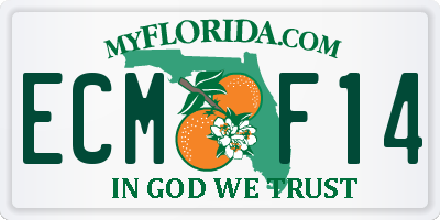 FL license plate ECMF14
