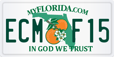 FL license plate ECMF15