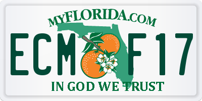 FL license plate ECMF17