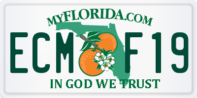FL license plate ECMF19