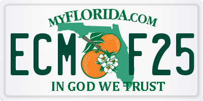 FL license plate ECMF25